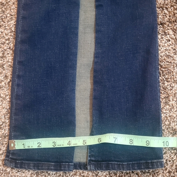 Dear John Dark Blue Split Flare High Rise Jeans Womens Sz 31 - Picture 11 of 13